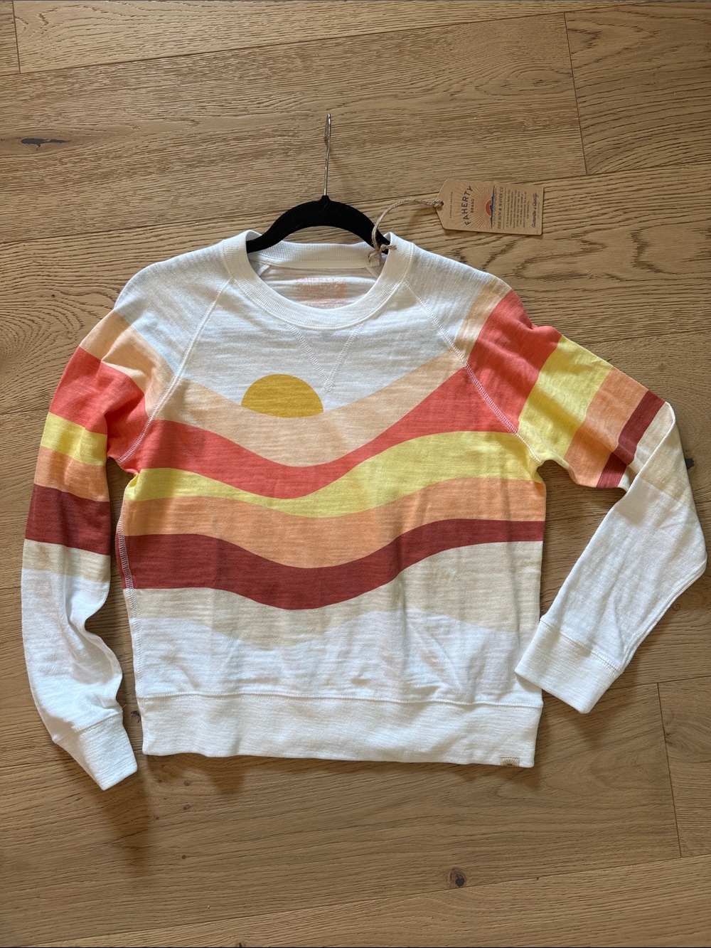 Faherty Sunset Stripe Lightweight Women's Sweater/Crewneck NWT
